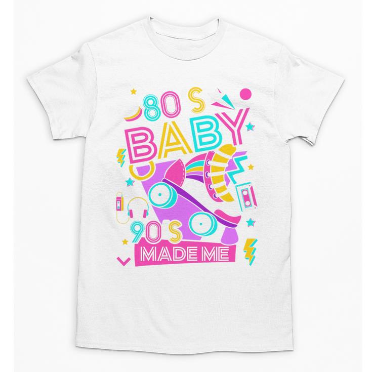 80's Baby 90's Made Me 1980s 1990s Nostalgia Retro Party Premium Tri-Blend Unisex T-Shirt