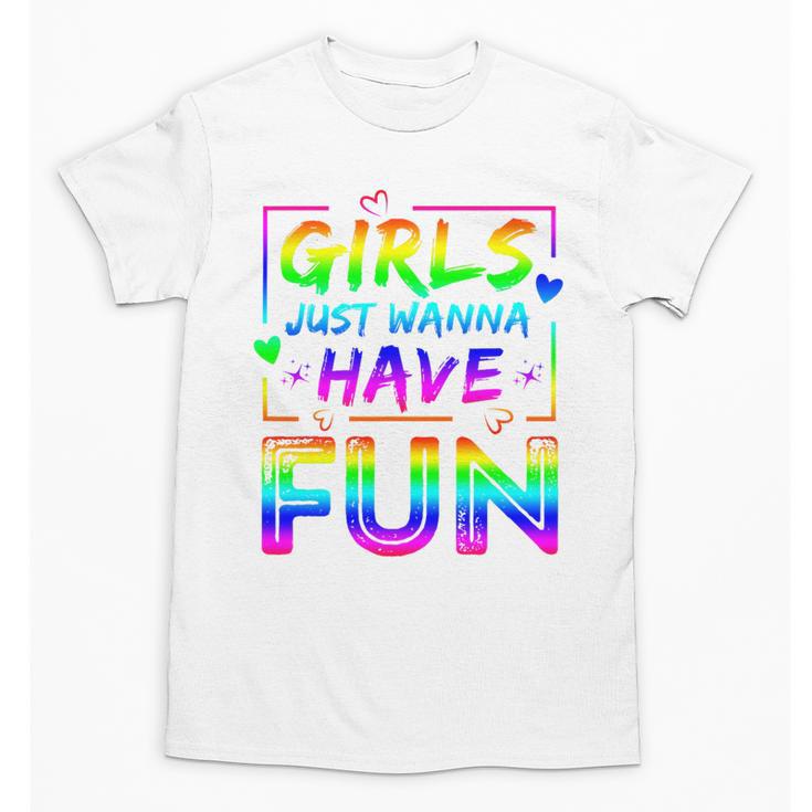 80's Girls Just Wanna Have Fun Nostalgia 1980s Style Premium Tri-Blend Unisex T-Shirt