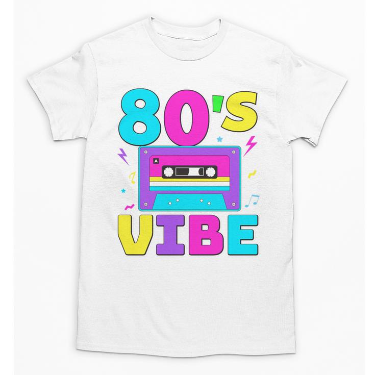 80's Vibe Retro Style Cassette Tape Nostalgia 1980s Party Premium Tri-Blend Unisex T-Shirt