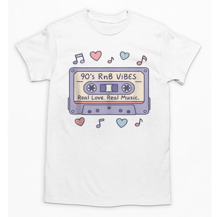 90s RNB Vibes Cassette – Retro Music Nostalgia RNB Cassette Unisex T-Shirt