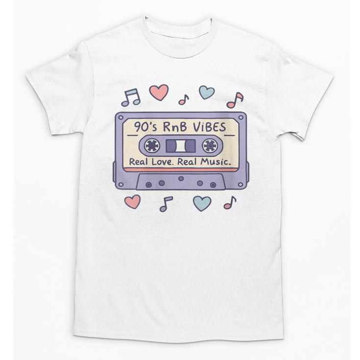 90s RNB Vibes Cassette – Retro Music Nostalgia RNB Cassette Unisex T-Shirt