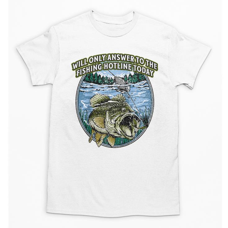 Answer To Fishing Hotline Introvert Humor Antisocial Raglan Baseball Tee Unisex T-Shirt