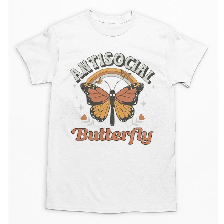 Antisocial Butterfly Tee For Introvert Men Women Girls Unisex T-Shirt