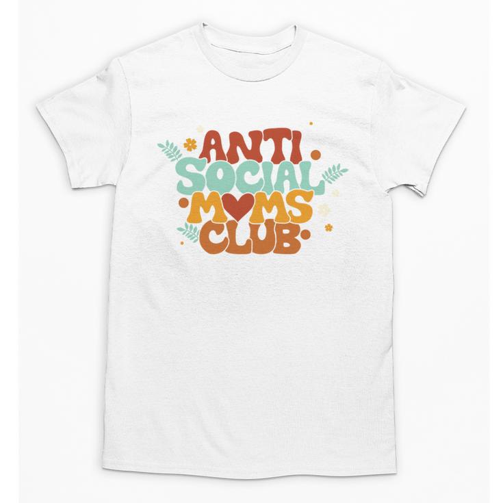 Antisocial Moms Club Introvert Mom Mothers Introverted Retro Unisex T-Shirt