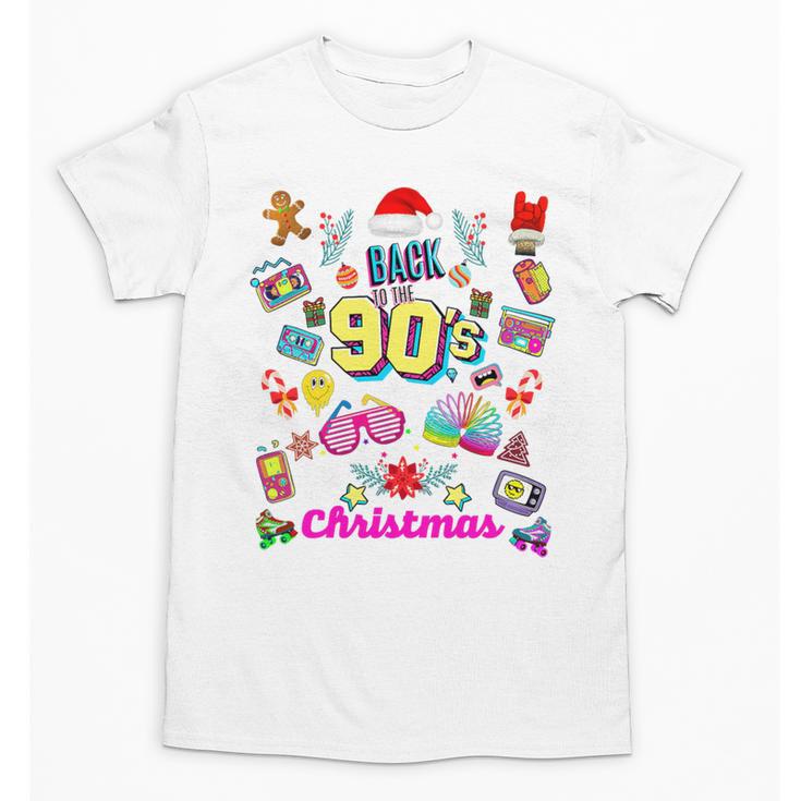 Back To 90's Christmas Nostalgia Quotes Graphic Premium Tri-Blend Unisex T-Shirt