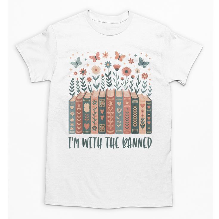 Im With The Banned Book Readers Librarian Read Banned Books Unisex T-Shirt