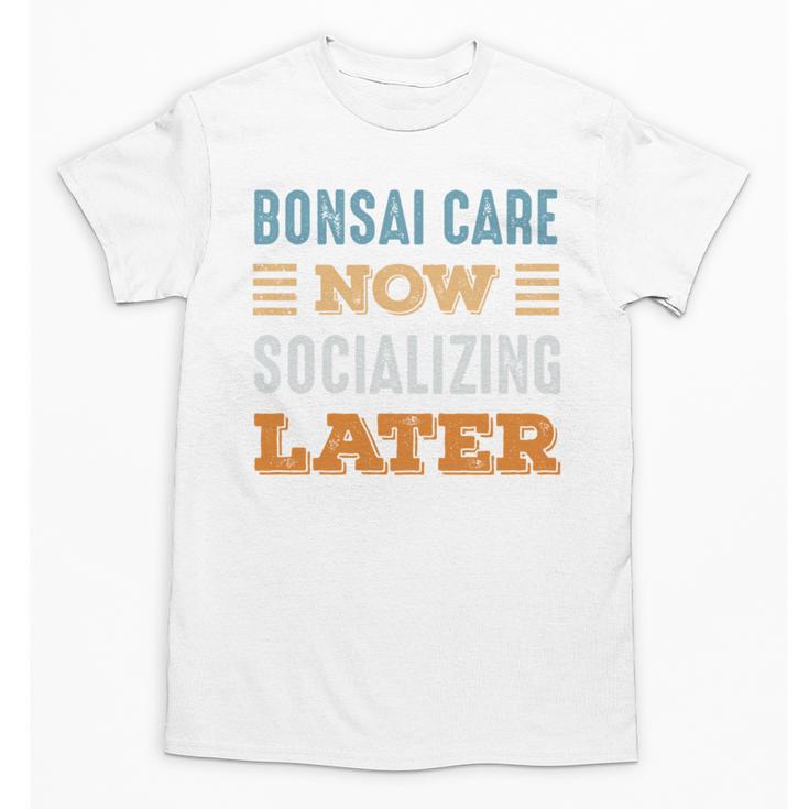 Bonsai Care Now Minimal Socializing Introvert Vintage Unisex T-Shirt