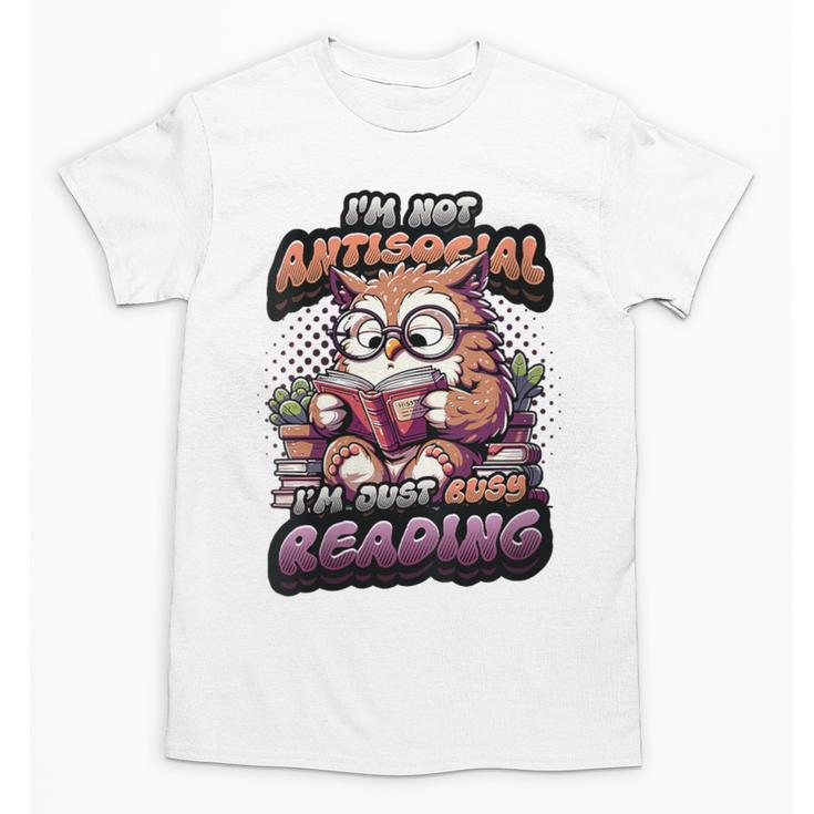 Book Lover Owl Reading Books Introvert Bookworm Unisex T-Shirt Book Lover Owl Reading Books Introvert Bookworm Unisex T-Shirt