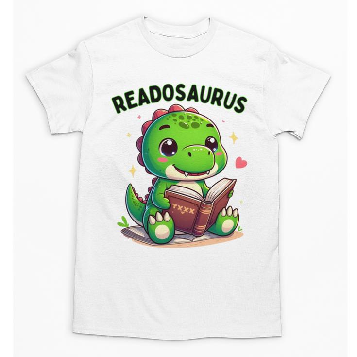 Book Lover Reading Dinosaur Readosaurus Library Unisex T-Shirt