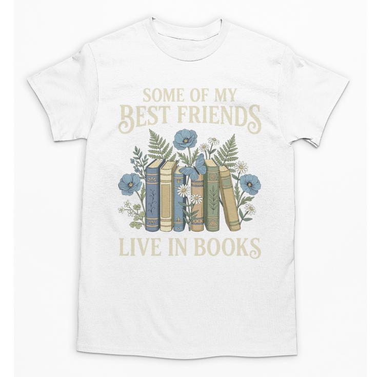 Book Lover Vintage Botanical Friends Premium Tri-Blend Unisex T-Shirt