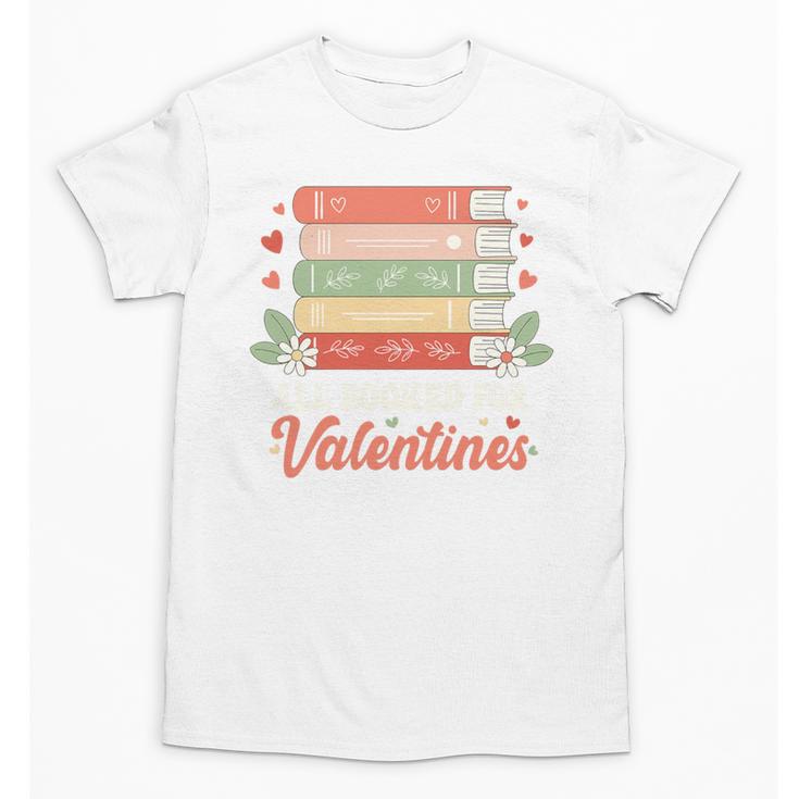 All Booked For Valentines Retro Book Lover Teacher Bookworm Premium Tri-Blend Unisex T-Shirt