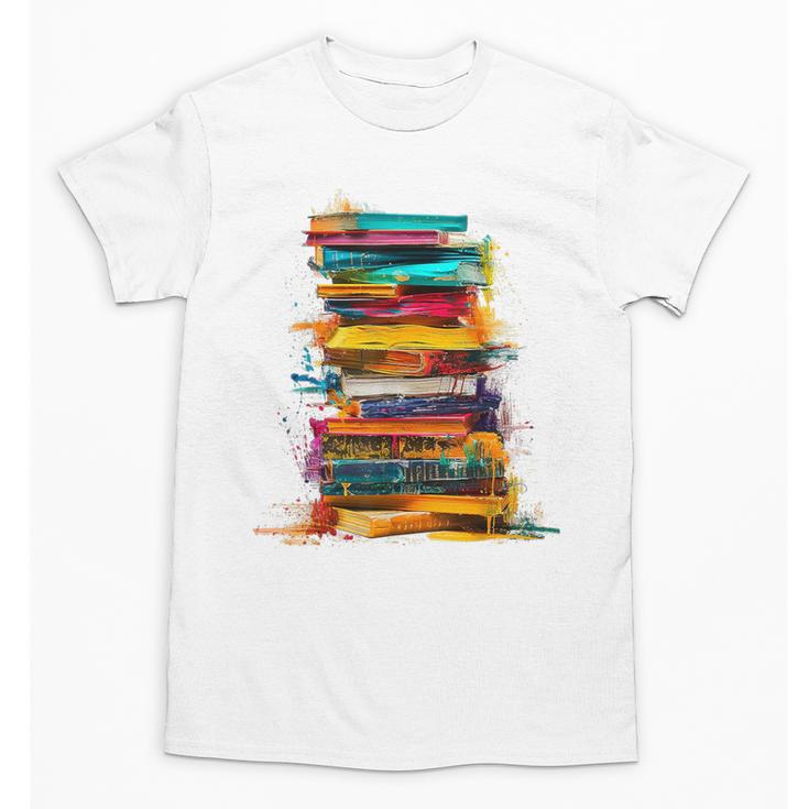 Books Painting Colorful Art Abstract Graphic Books Unisex T-Shirt