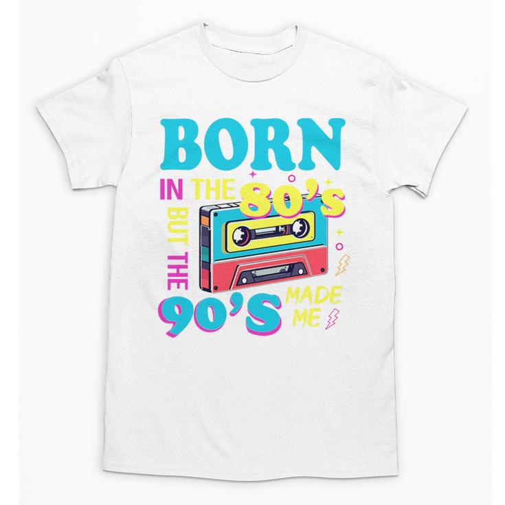 Born In The 80's But 90's Made Me Nostalgia Cassette Tape Premium Tri-Blend Unisex T-Shirt