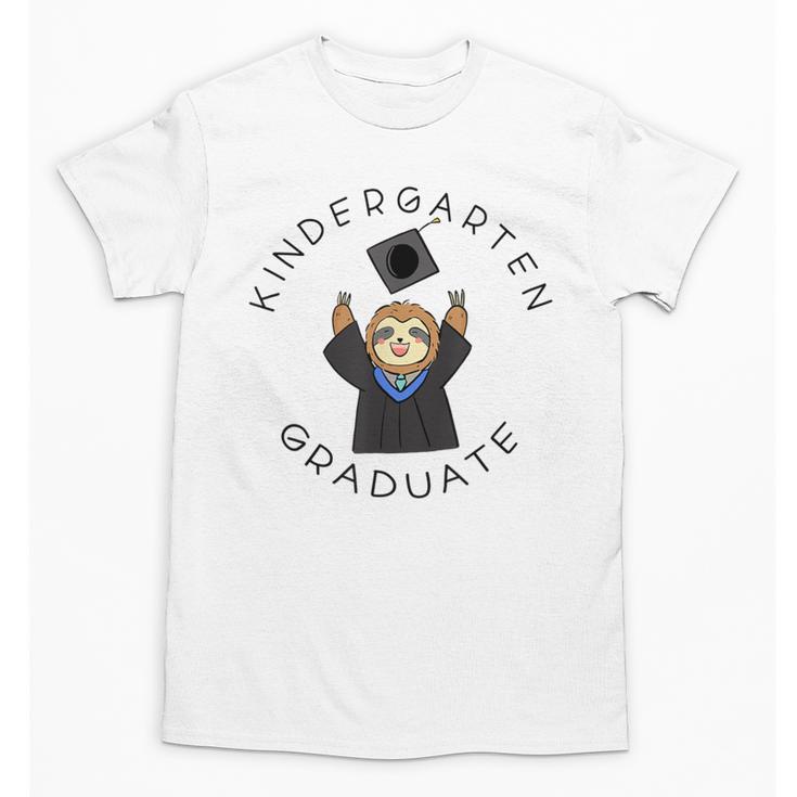 Boys Girls Kindergarten Graduate Sloth Graduation Cap Unisex T-Shirt