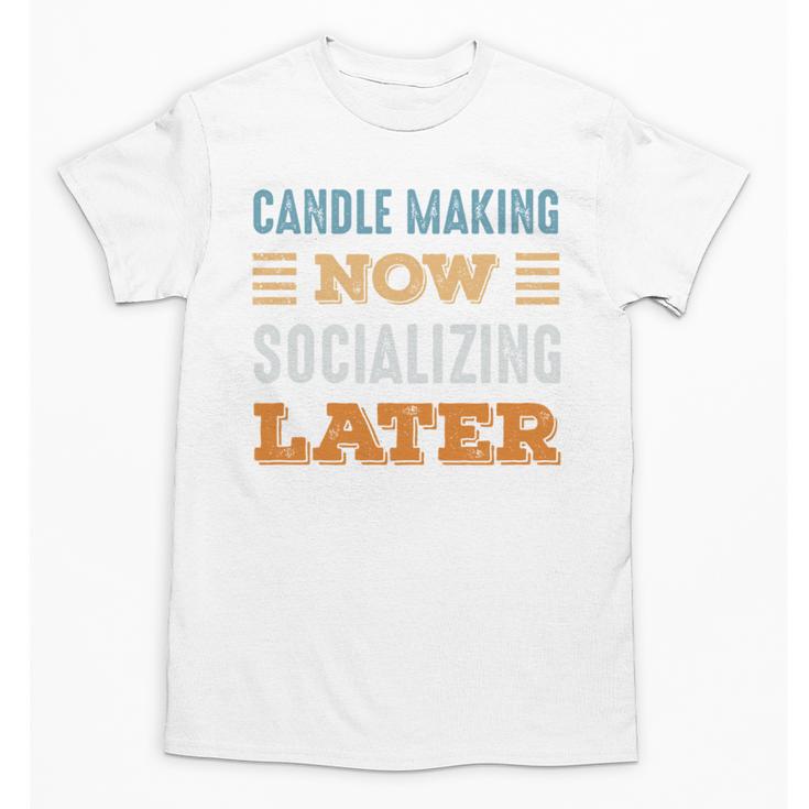 Candle Making Now Minimal Socializing Introvert Vintage Unisex T-Shirt