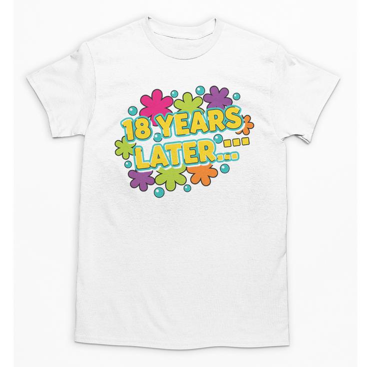 Cartoons Retro 18 Years Later Groovy Pop Art Nostalgia Premium Tri-Blend Unisex T-Shirt