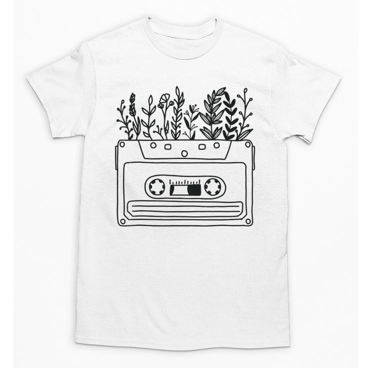 Cassette Tee 80s 90s Retro Party Costume Nostalgia Cassette Unisex T-Shirt