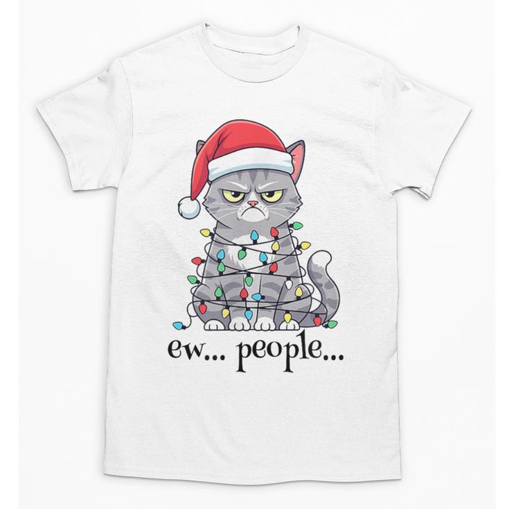 Cat Ew People Adult Humor Introvert Anti-Social Unisex T-Shirt