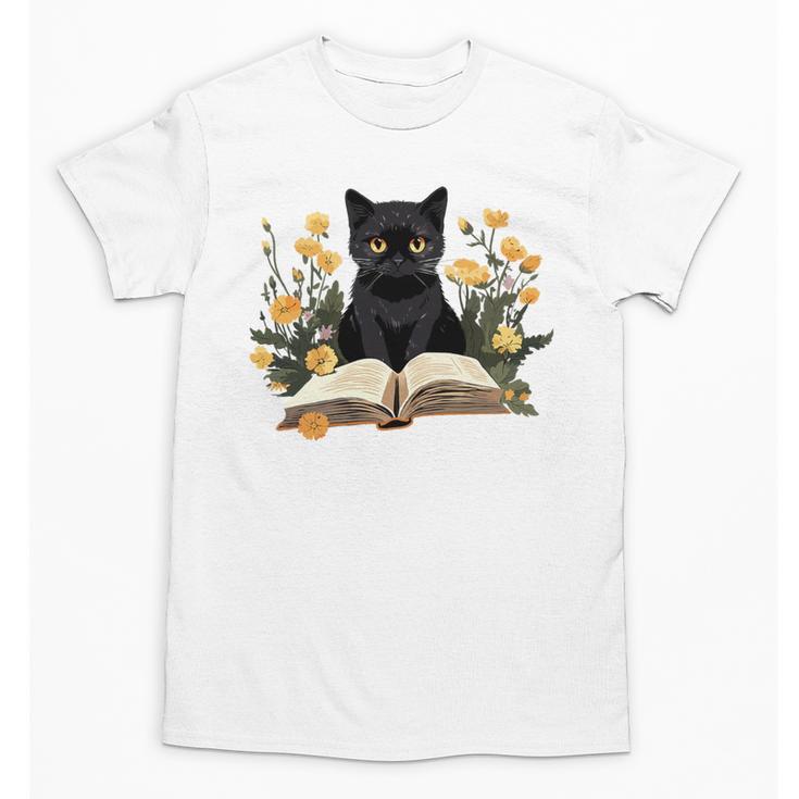 Cat Shirts For Women Book Lover Shirt Cute Cat And Book Premium Tri-Blend Unisex T-Shirt
