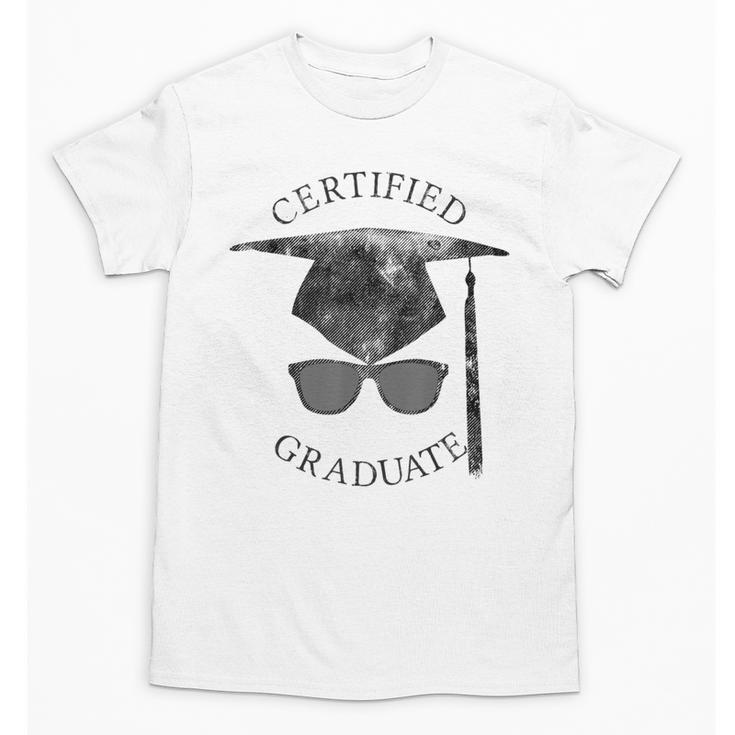 Certified Graduate Vintage Mortarboard Graduation Unisex T-Shirt