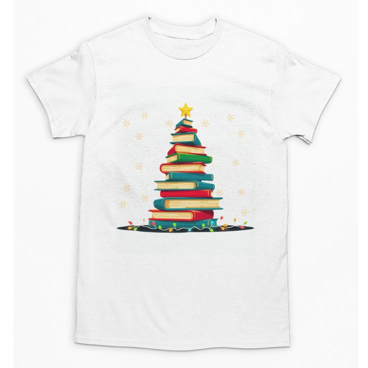 Christmas Tree Of Books Holiday Unisex T-Shirt