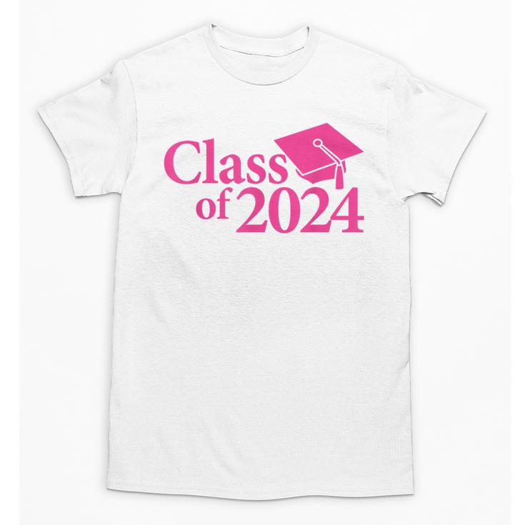 Class Of 2024 Pink For Girls And Women Graduation Unisex T-Shirt
