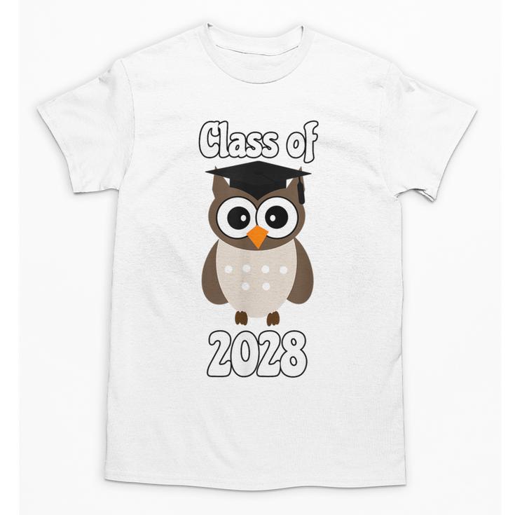Class Of 2028 TShirt Back To School Graduation Year Boy Girl Unisex T-Shirt