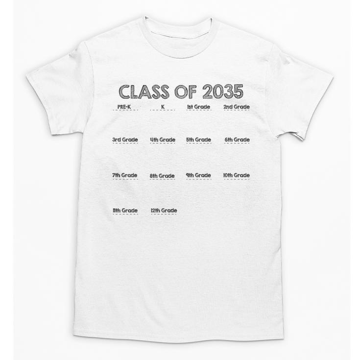 Class Of 2035 Handprint Graduation Unisex T-Shirt