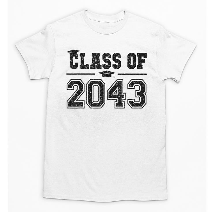 Class Of 2043 Grow With Me Graduation First Day Of School Unisex T-Shirt