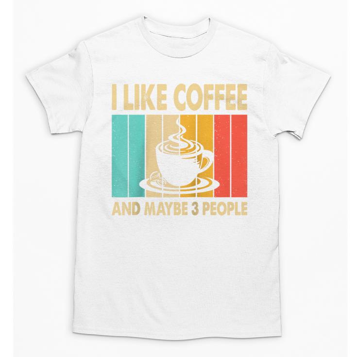 I Like Coffee And Maybe 3 People Introvert Anti-Social Raglan Baseball Tee Unisex T-Shirt
