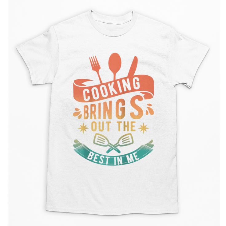 Cooking Brings Out The Best In Me Crafting Flavorful Memory Raglan Baseball Tee Unisex T-Shirt