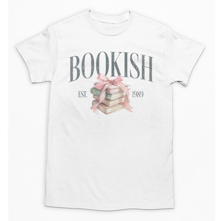Coquette Bow Book Lover Bookish Coquette Aesthetic Reading Unisex T-Shirt