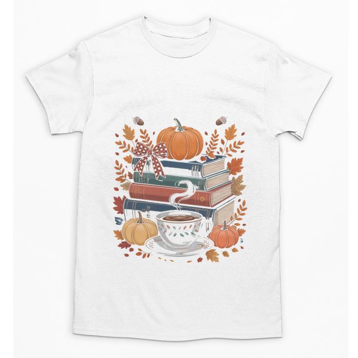 Cozy Autumn Books Fully Booked For Fall Books Pumpkin Unisex T-Shirt