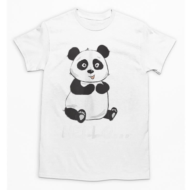 Cute Introvert Vibes – Panda Hello & Goodbye Unisex T-Shirt