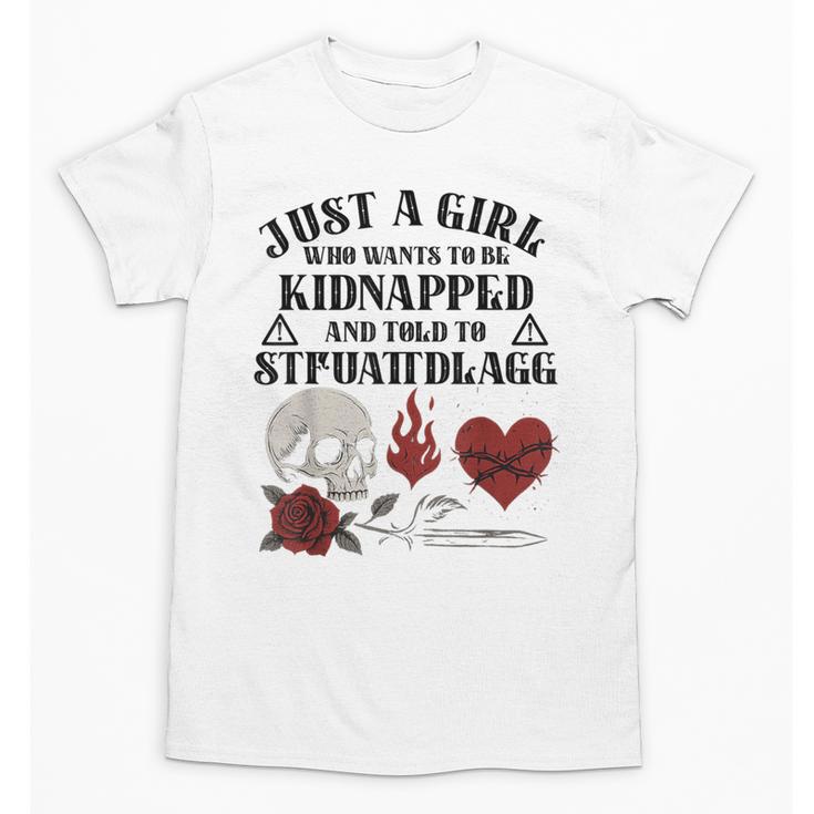 Dark Romance Smutt Book Merch Just A Good Girl STFUATTDLAGG Unisex T-Shirt