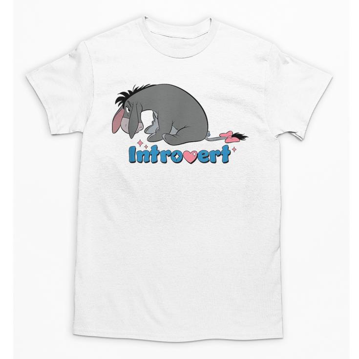Disney Winnie The Pooh Introvert Eeyore Logo Unisex T-Shirt