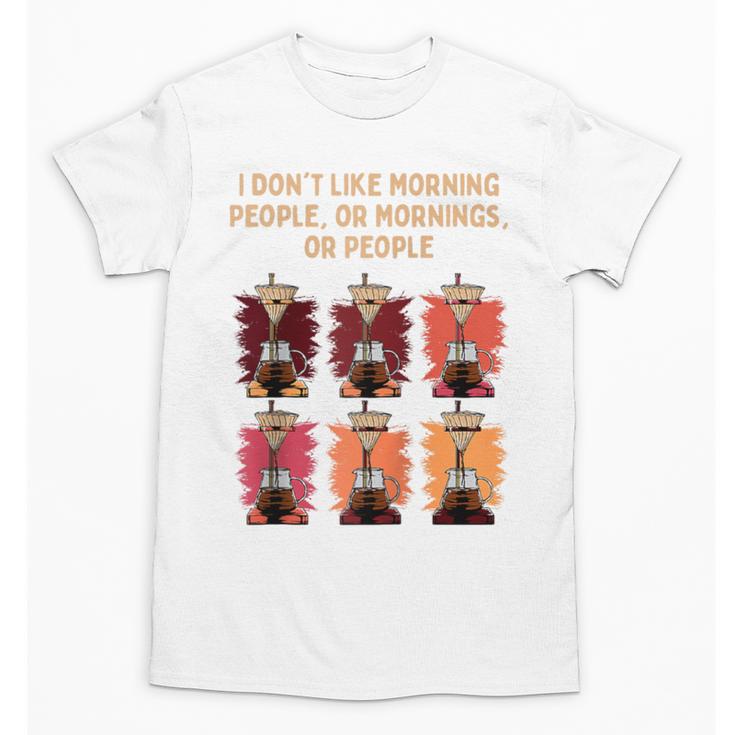 I Dont Like Morning People Introvert Coffee Lover Antisocial Raglan Baseball Tee Unisex T-Shirt