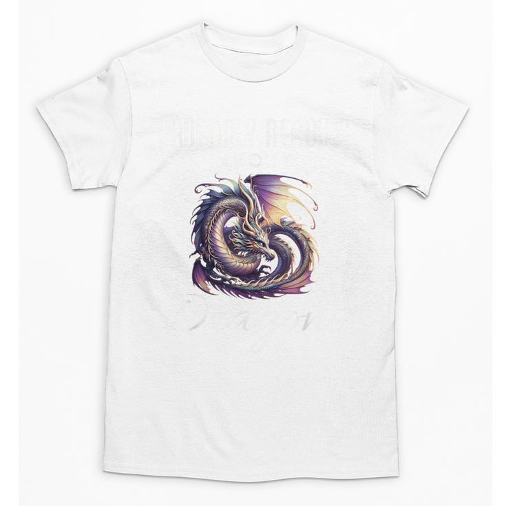 Dragon Fantasy Book Lover And Apparel Probably Reading About Dragons Unisex T-Shirt
