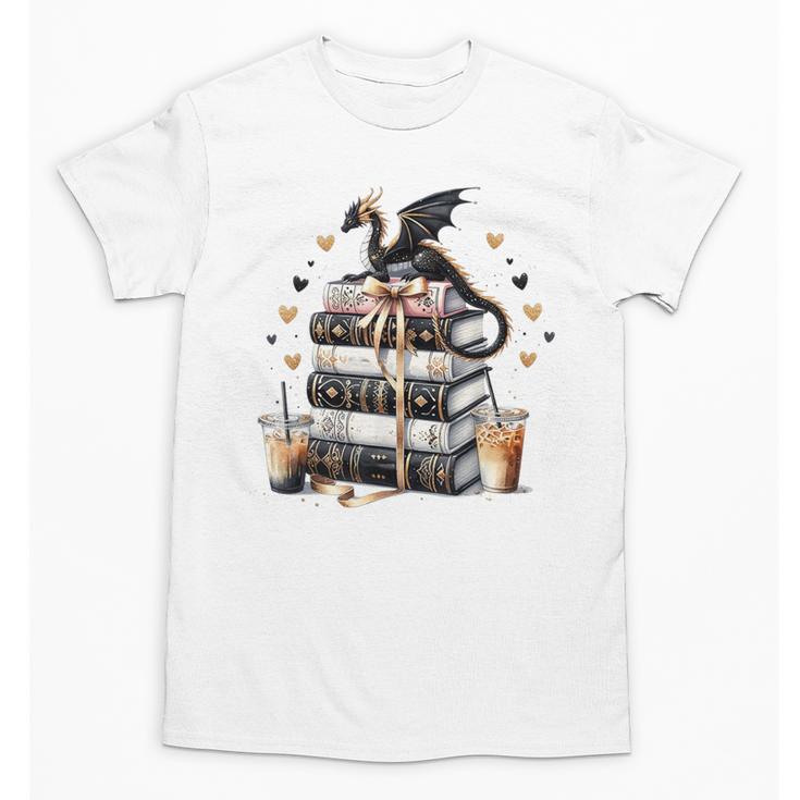 Dragon Hoard Of Books Reading Lover Cute Art Unisex T-Shirt