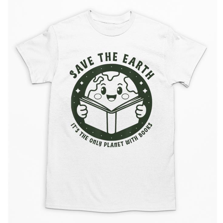 Earth Day 2025 Save Earth It´s Only Planet With Books Reader Unisex T-Shirt