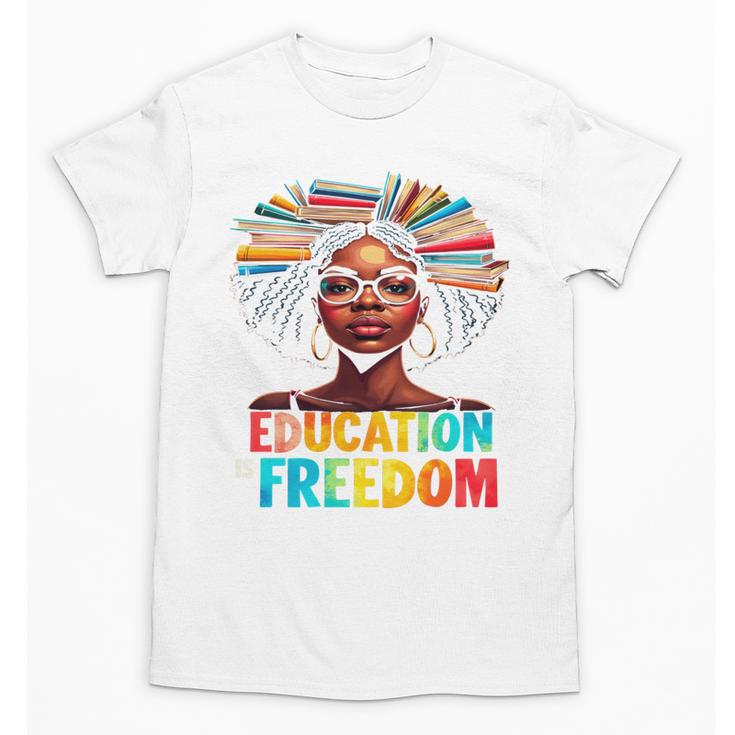 Education Is Freedom Afro Books Unisex T-Shirt