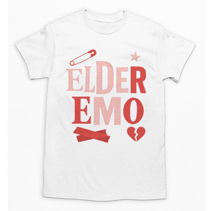 Elder Emo Retro Punk Typography Nostalgia Unisex T-Shirt