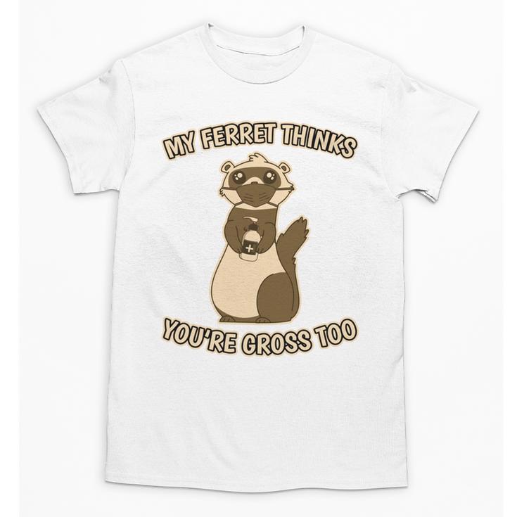 Ew People Ferret Saying Mask Introvert Ferrets Unisex T-Shirt