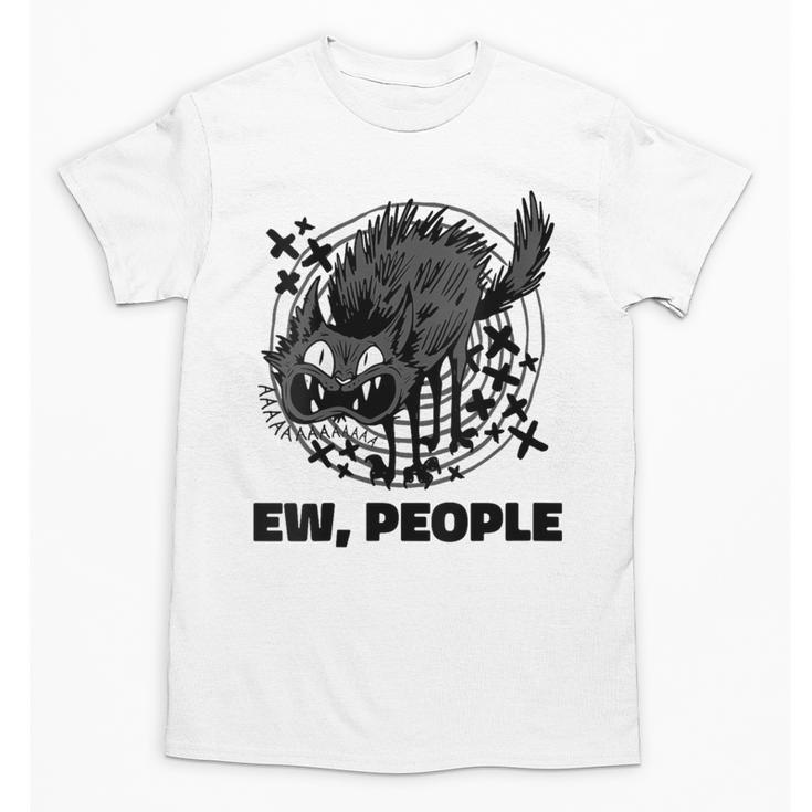 Ew People Introvert Cat Lover Crazy Cats Lady Unisex T-Shirt