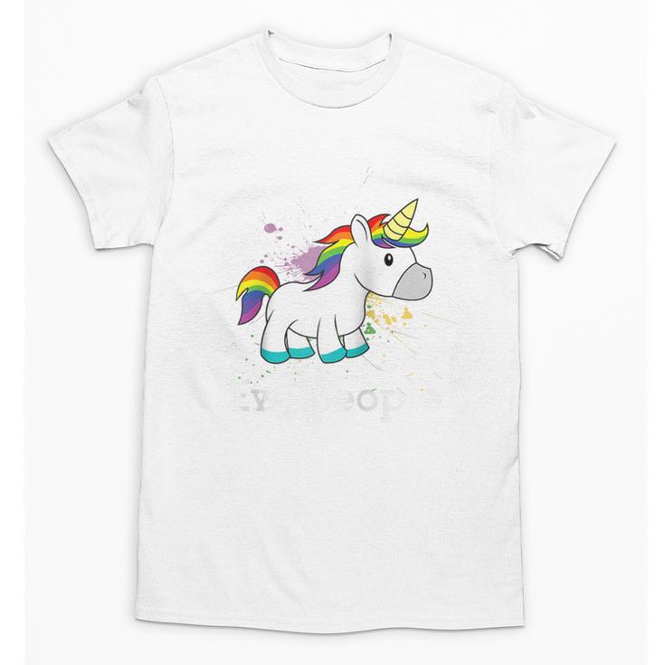 Ew People Unicorn Lover Introvert Rainbow Unicorn Raglan Baseball Tee Unisex T-Shirt