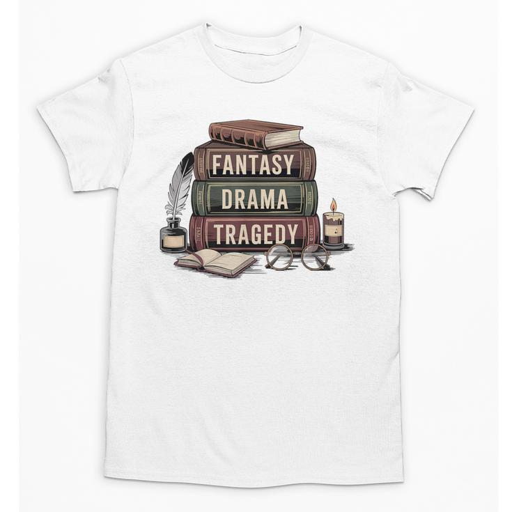 Fantasy Drama Tragedy Gothic Book Lover Bookworm Unisex T-Shirt