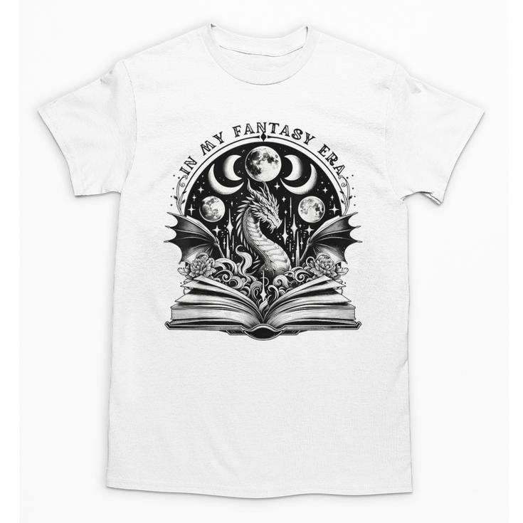 In My Fantasy Era Books Dragon & Moon Bookish Bookworm Unisex T-Shirt