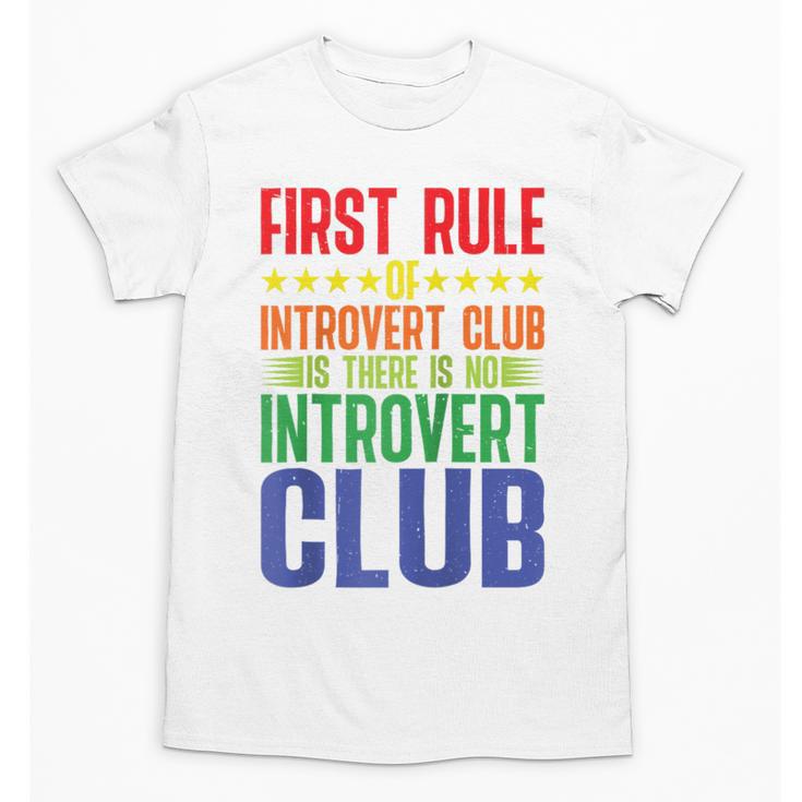 First Rule Of Introvert Club Is There Is No Introvert Club Raglan Baseball Tee Unisex T-Shirt