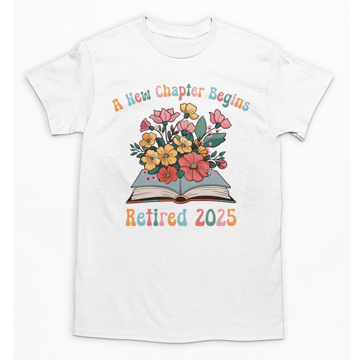 Floral Book Officially Retired 2025 A New Chapter Begins Unisex T-Shirt