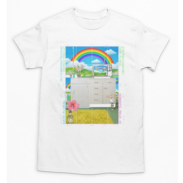 Frutiger Aero Aesthetic Rainbow Glitch Art Unisex T-Shirt
